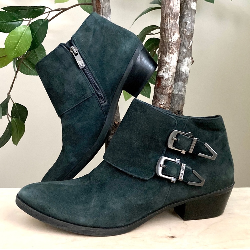 Vince Camuto Slate Blue Suede Booties, Size 8 - Picture 13 of 13